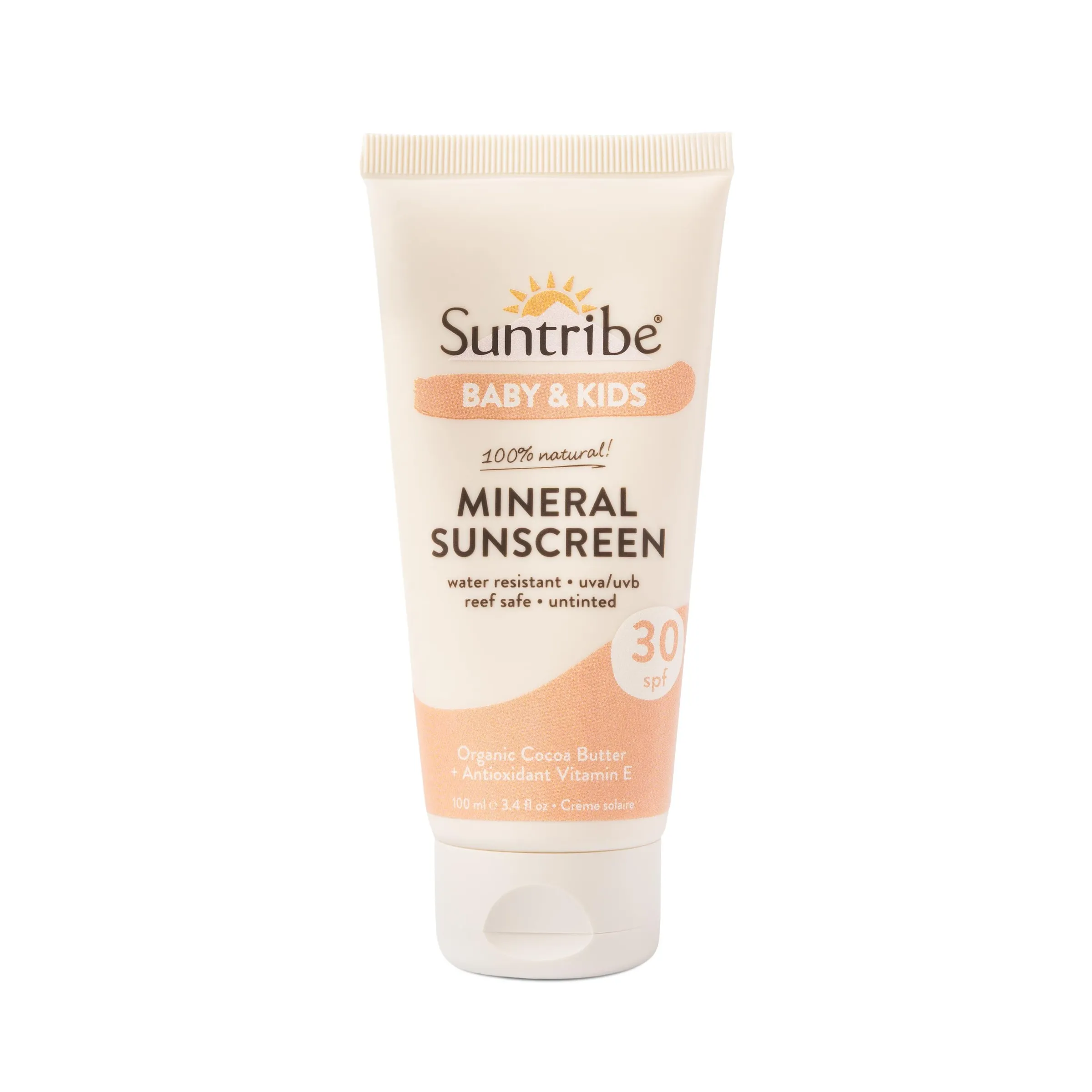 01 Suntribe Baby & Kids Natural Mineral Sunscreen SPF 30 - Front label