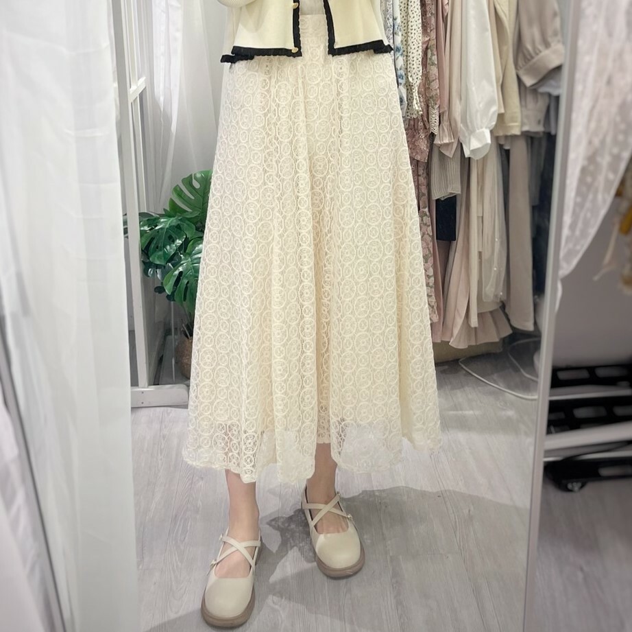 JANIALY FLOWY LONG SKIRT 優雅氣質長裙
