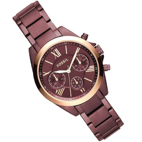 handbagbranded.com getlushoutlet personal shopper USA outlet fossil US ready stock malaysia Modern Courier Midsize Chronograph Wine Stainless Steel Watch 2