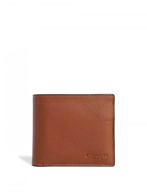 handbagbranded.com getlush outlet personalshopper usa malaysia ready stock Coach Compact ID Wallet in Dark Saddle