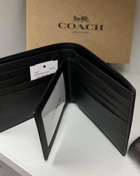 handbagbranded.com getlush outlet personalshopper usa malaysia ready stock Coach Compact ID Wallet in Signature Colorblock Mahogany Multi 1