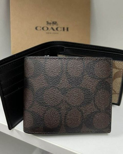 handbagbranded.com getlush outlet personalshopper usa malaysia ready stock Coach Compact ID Wallet in Signature Colorblock Mahogany Multi