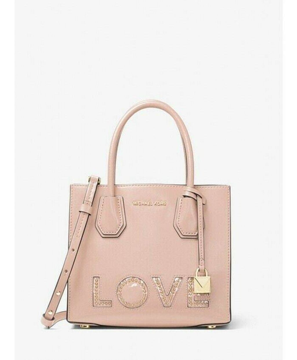 handbagbranded.com getlush outlet personalshopper usa malaysia ready stock Michael Kors Mercer Love Leather Crossbody Soft Pink