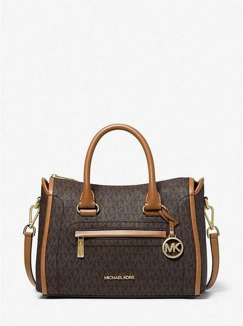 handbagbranded.com getlush outlet personalshopper usa malaysia ready stock MICHAEL KORS CARINE MEDIUM LOGO SATCHEL