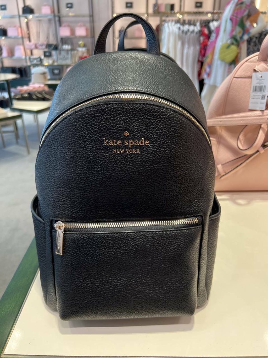 PRE ORDER) Kate Spade Leila Pebbled Leather Medium Dome Backpack- Black –  Personal Shopper USA Outlet