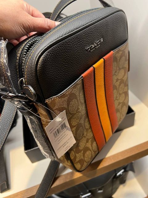 Coach Hudson shops Crossbody Varsity Stripe