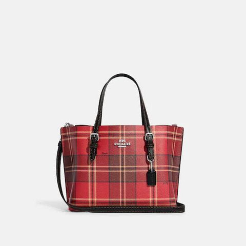handbagbranded.com getlush outlet coach outlet personalshopper usa malaysia   COACH Mollie Tote 25 With Tartan Plaid Print 1