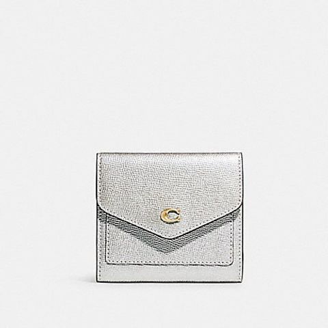 handbag branded coach outlet personalshopper usa malaysia ready stock Coach Wyn Small Wallet Metallic Silver 2
