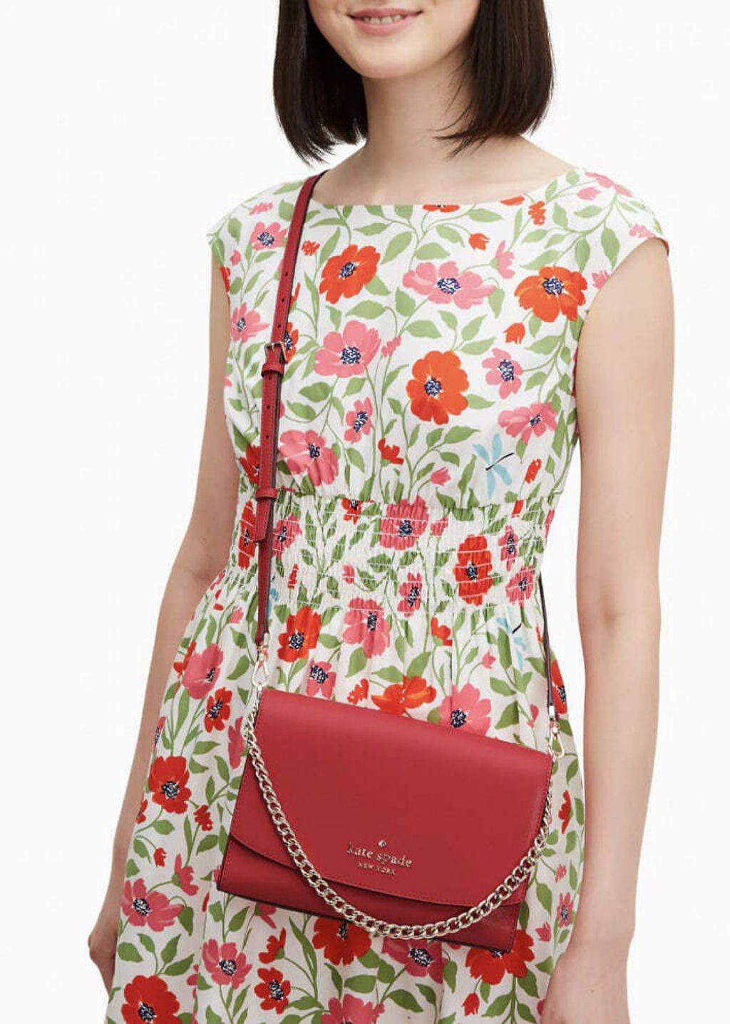 Kate Spade Carson Convertible Crossbody - Red Currant –