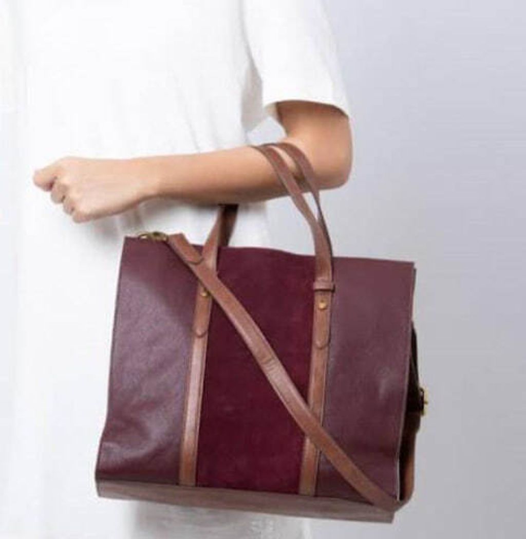 handbagbranded.com getlush outlet personalshopper usa malaysia ready stock Fossil Kingston Tote – Claret Red 2