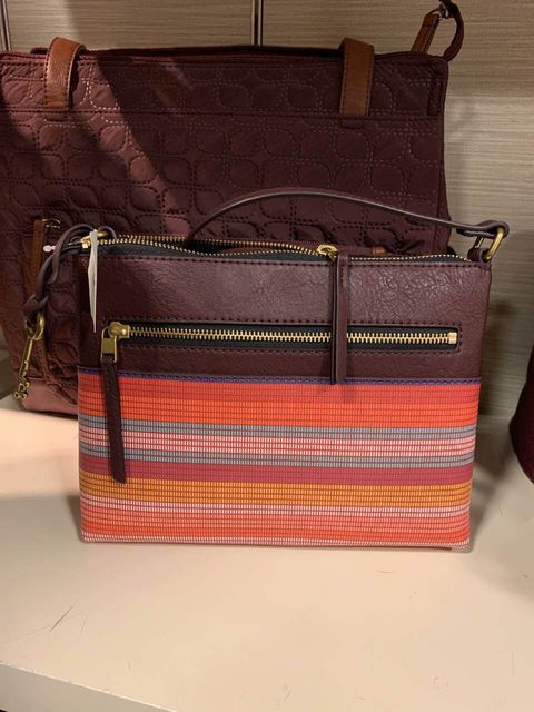 4808 FOSSIL Fiona Satchel PLAID GREY