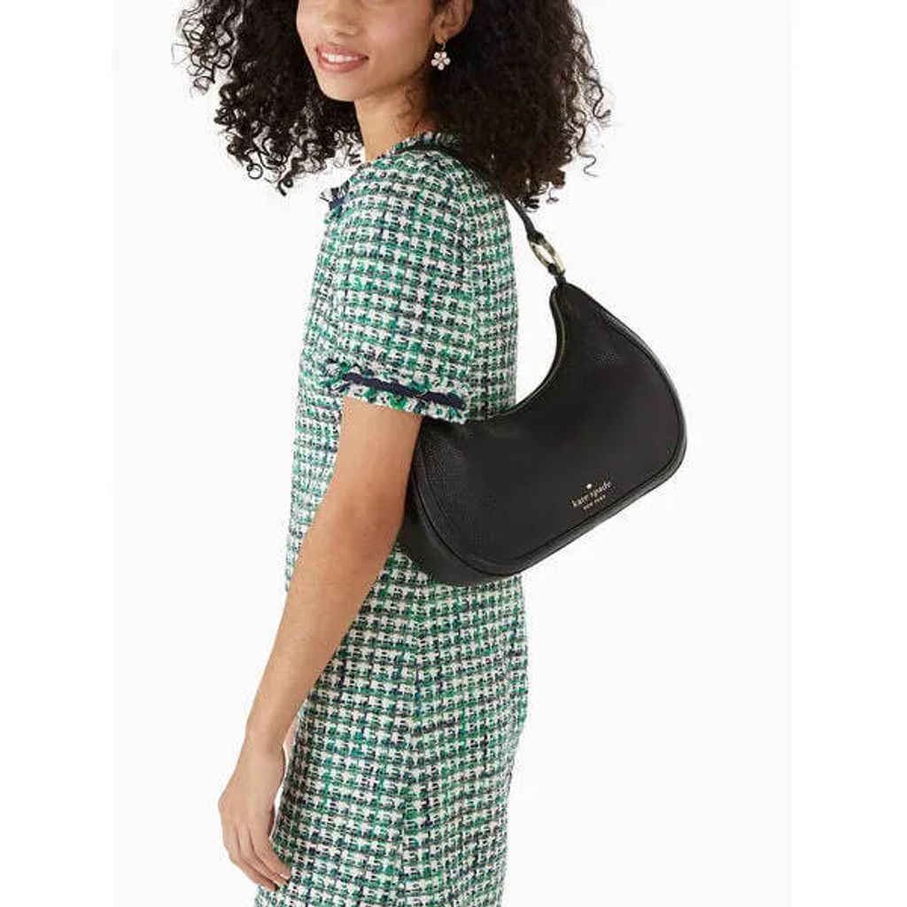 handbagbranded.com getlush outlet personalshopper usa malaysia ready stock Kate Spade Leila Pebbled Leather Shoulder Bag in Black 3