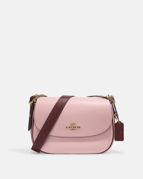 handbagbranded.com getlush outlet personalshopper usa malaysia ready stock Coach Macie Saddle Bag in Powder Pink Wine Multi