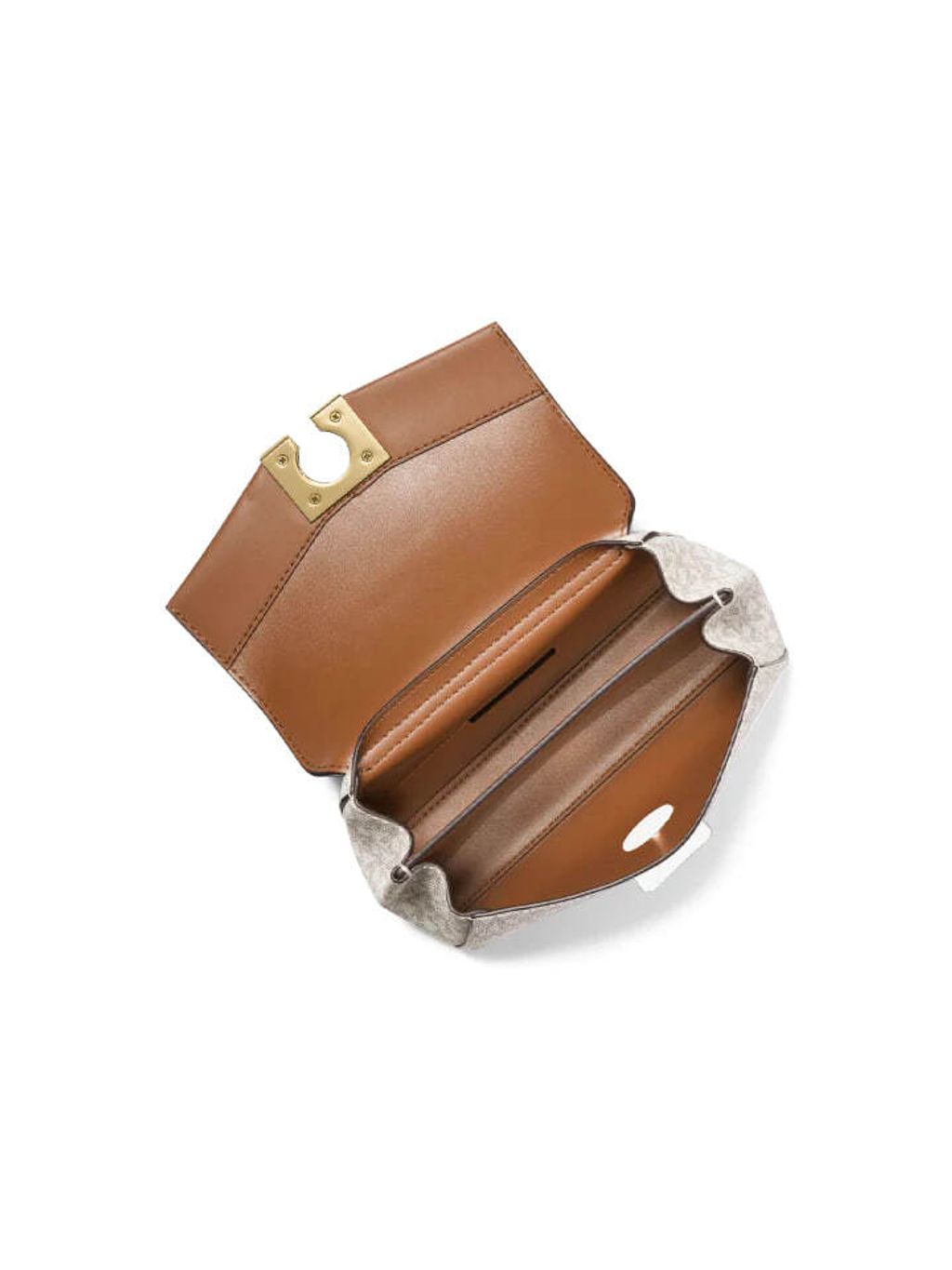 handbagbranded.com getlush outlet coach outlet personalshopper usa malaysia Michael Kors Lita Small Signature Leather Crossbody Bag -Vanilla 2