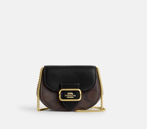 COACH®  Envelope Clutch Crossbody In Signature Canvas With Floral Applique
