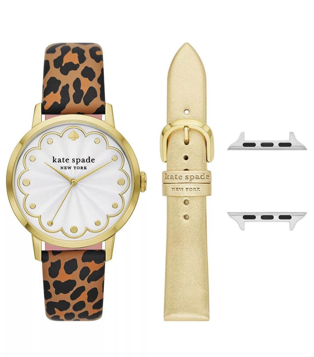 Kate Spade Metro Leopard Cross Compatible Multicolor Analog Watch 38 40 41mm Band Set For Apple Watches Personal Shoppers in Malaysia for Coach Malaysia and all branded outlet in USA handbagbranded ...