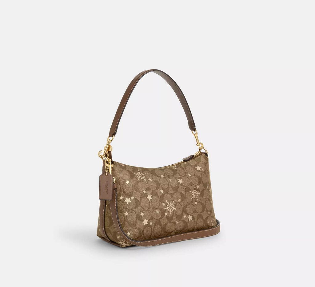 handbagbranded.com getlush outlet personalshopper usa malaysia ready stock coach malaysia coach Clara Shoulder Bag In Signature Canvas With Star And Snowflake Print 1