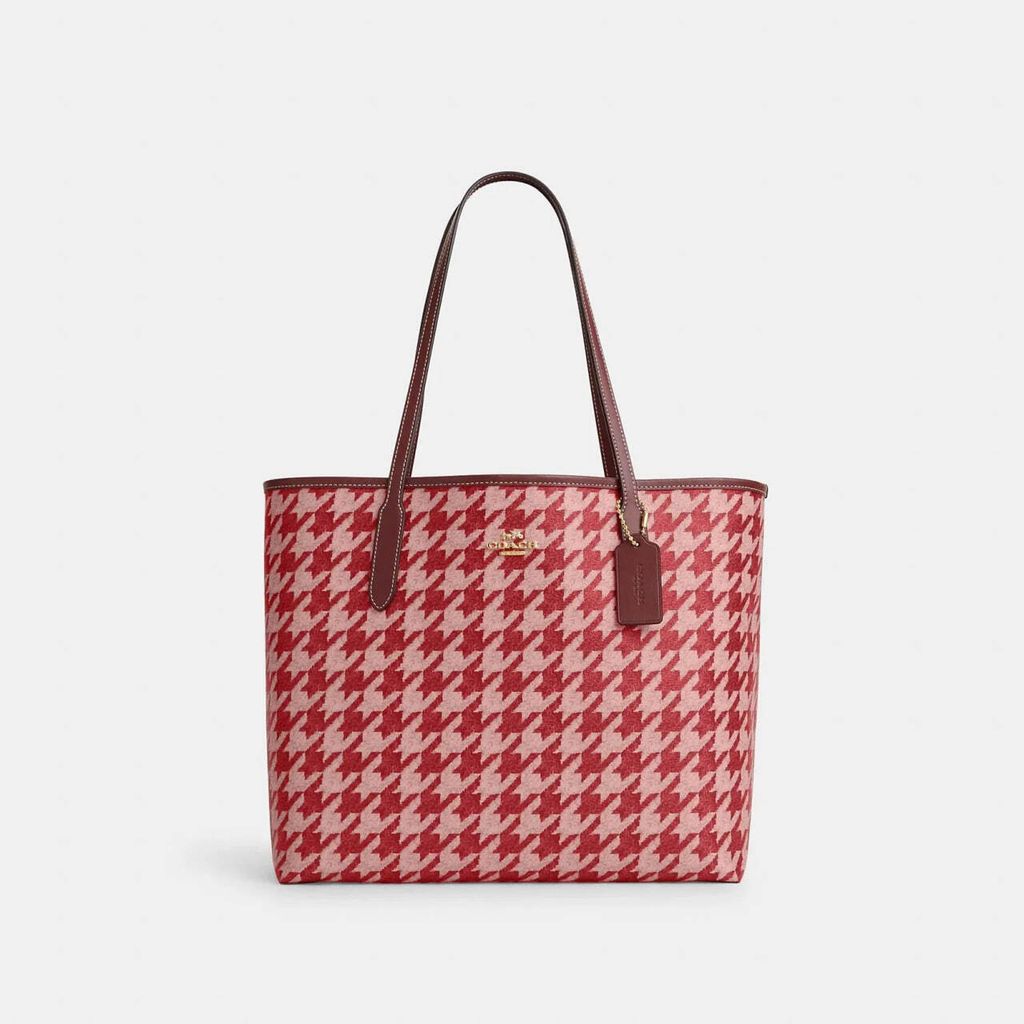 handbagbranded.com getlush outlet personalshopper usa malaysia ready stock Coach Malaysia Coach City Tote With Houndstooth Print 1
