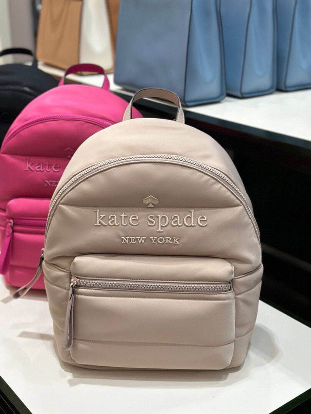 handbagbranded.com getlush outlet personalshopper usa KATE SPADE malaysia ready stock Kate Spade Ella Large Puffy Backpack in Warmbeige 3