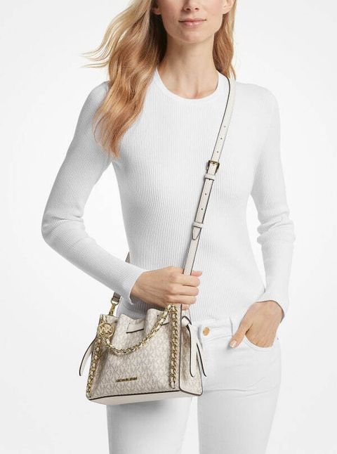 handbagbranded.com getlush outlet personalshopper usa KATE SPADE malaysia ready stock Michael Kors Mina Small Chain Crossbody in Signature Cream Multi