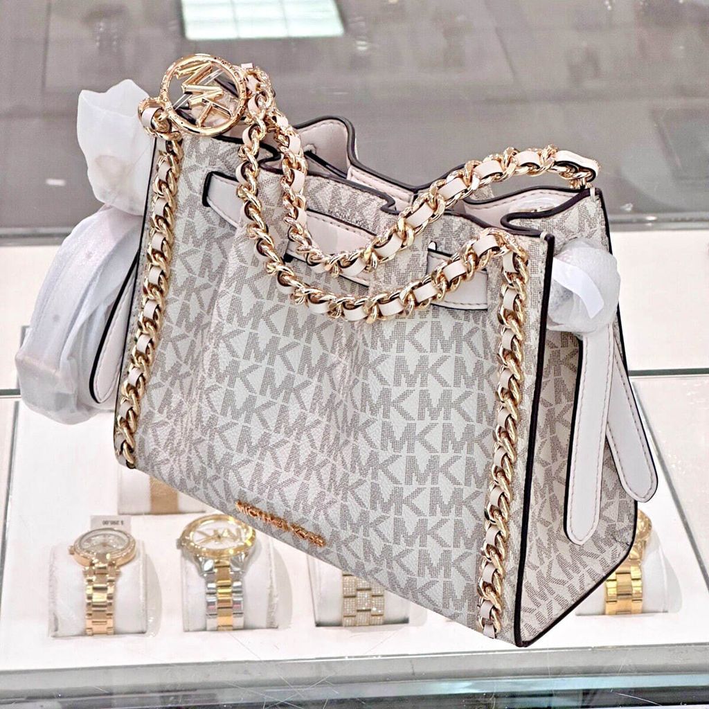 handbagbranded.com getlush outlet personalshopper usa KATE SPADE malaysia ready stock Michael Kors Mina Small Chain Crossbody in Signature Cream Multi 4