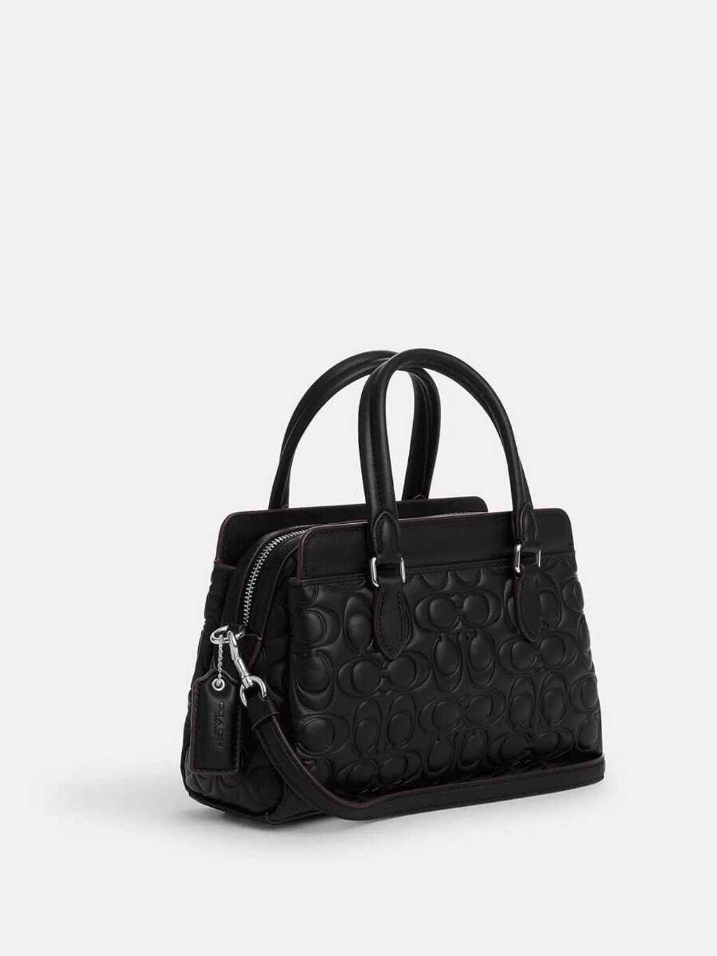 handbagbranded.com getlush outlet personalshopper usa malaysia ready stock Coach malaysia COACH MINI DARCIE CARRYALL WITH SIGNATURE EMBOSSED CM050 BLACK 3