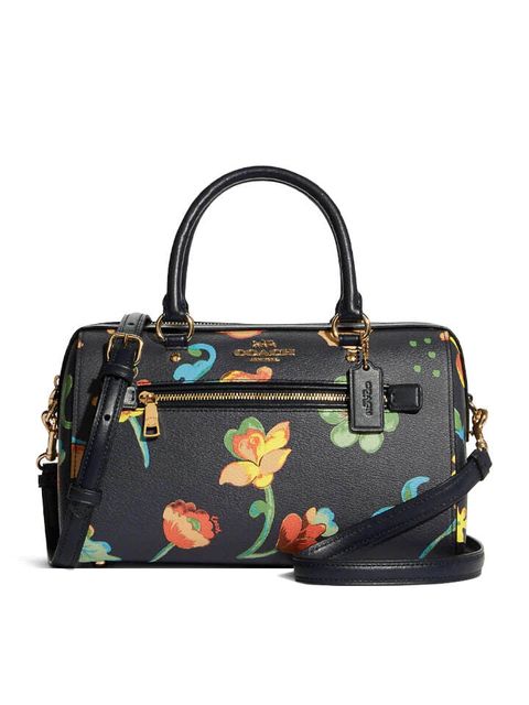 handbagbranded.com getlush outlet personalshopper usa Coach malaysia ready stock Coach Rowan Satchel with Dreamy Land Floral Print in Midnight Multi 1