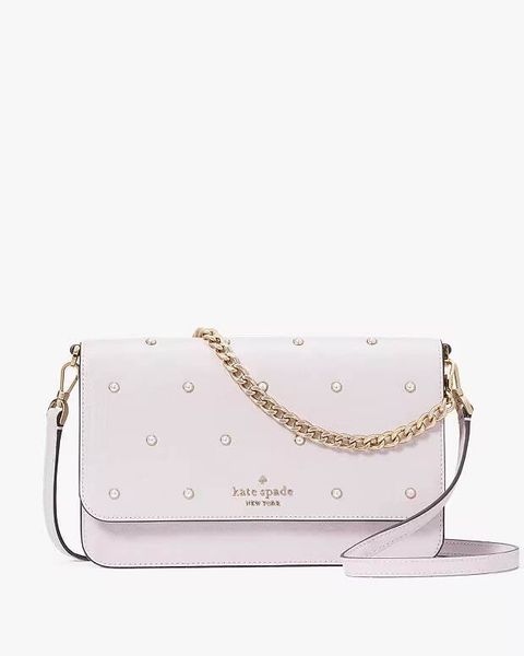 handbagbranded.com getlush outlet coach outlet personalshopper usa malaysia Kate Spade Madison Studded Faux Pearls Flap Convertible Crossbody