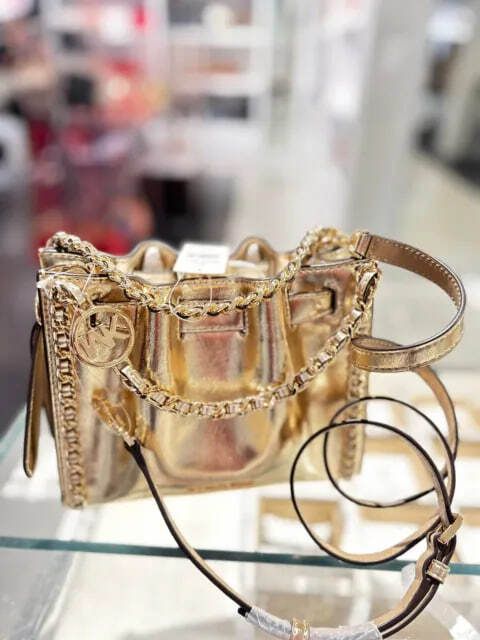 handbagbranded.com getlush outlet personalshopper usa Coach malaysia ready stock Michael Kors Mina Small Crossbody in Pale Gold 3