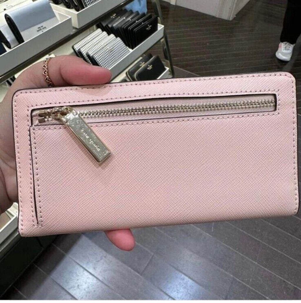 handbagbranded.com getlush outlet personalshopper usa malaysia ready stock Coach malaysia kate spade KATE SPADE LARGE SLIM BIFOLD WALLET MADISON IN CONCH PINK 2