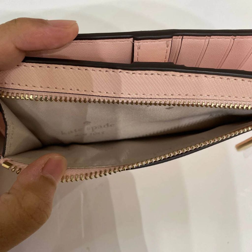 handbagbranded.com getlush outlet personalshopper usa malaysia ready stock Coach malaysia kate spade KATE SPADE LARGE SLIM BIFOLD WALLET MADISON IN CONCH PINK 3