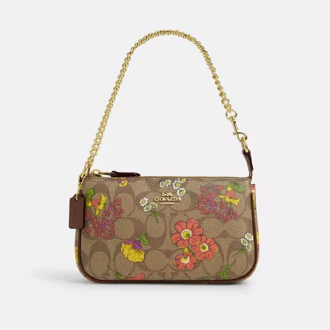 handbagbranded.com getlush outlet personalshopper usa malaysia ready stock Coach malaysia coach Outlet Nolita 19 In Signature Canvas With Floral Print - Beige