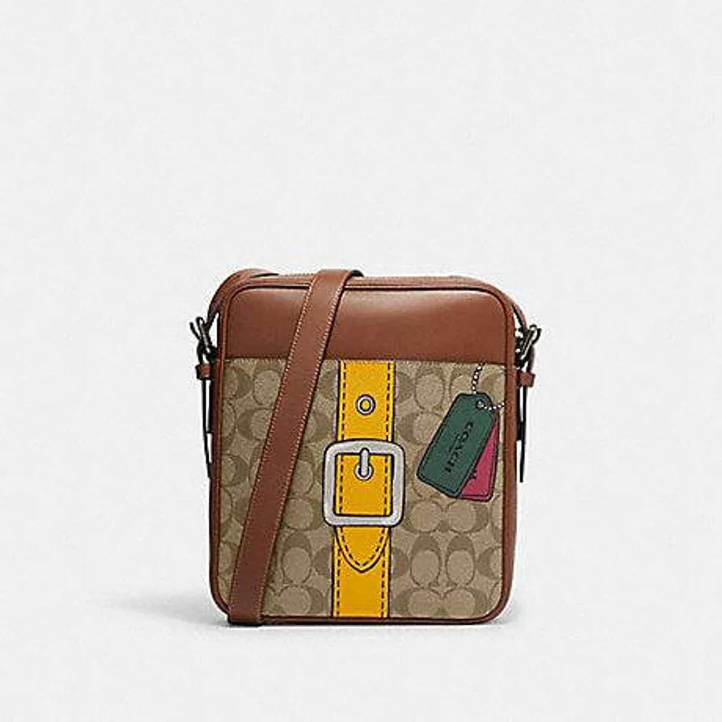 handbagbranded.com getlush outlet personalshopper usa Coach malaysia ready stock Coach Hudson Crossbody 21 In Signature Canvas With Trompe L’oeil Print