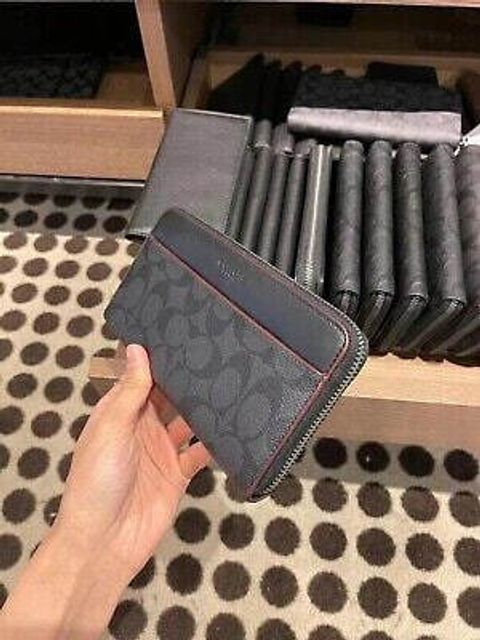 handbagbranded.com getlush outlet personalshopper usa malaysia ready stock COACH Slim Accordion Zip Wallet in Signature 1