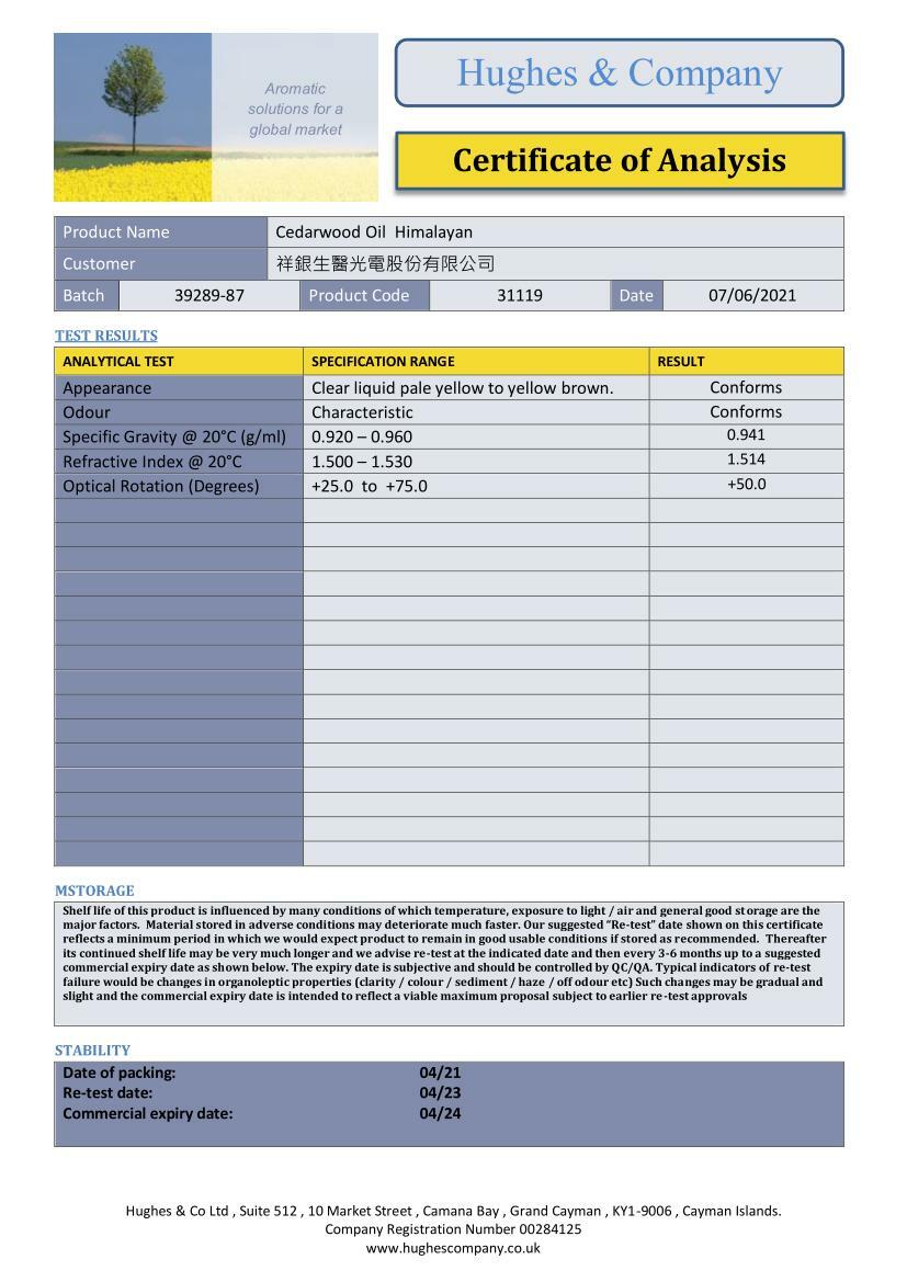 Cedarwood Oil Himalayan 39289-87_01 - CofA