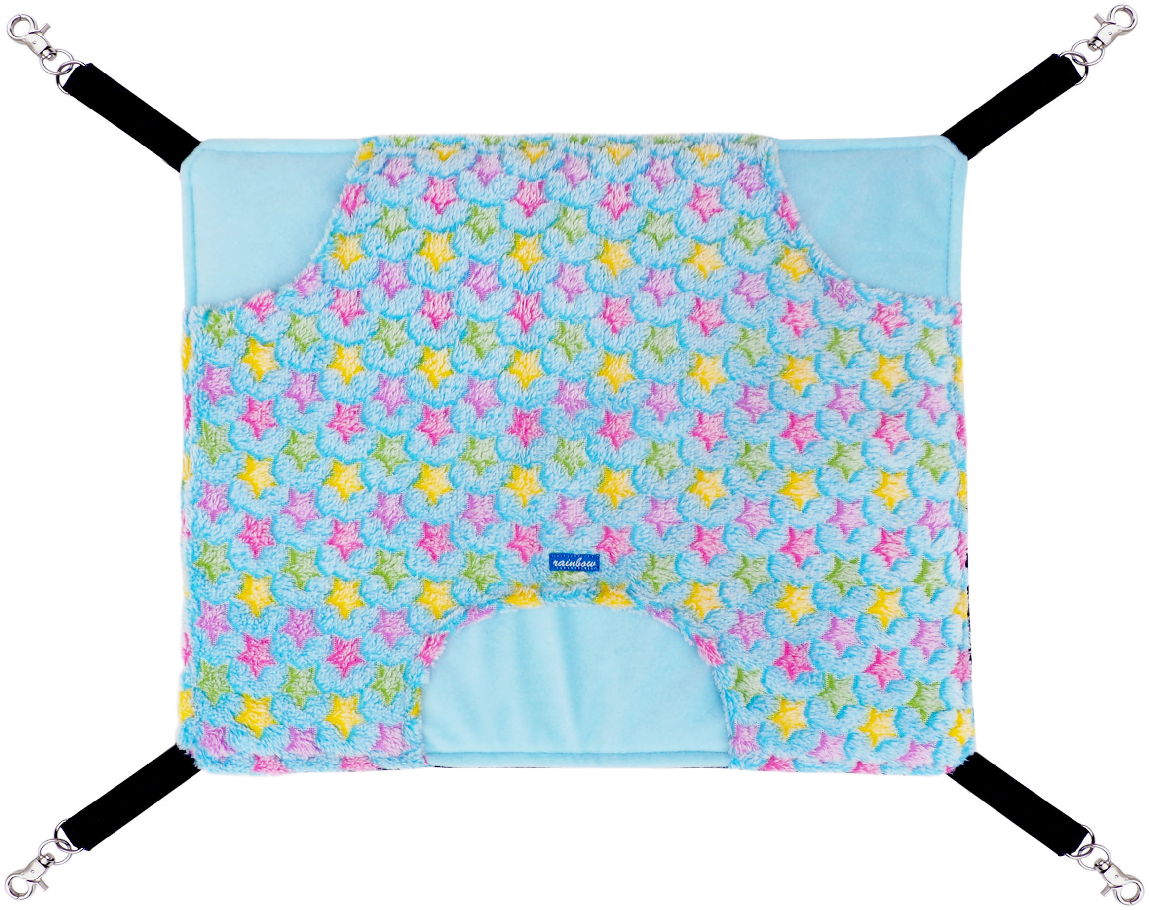 もこもこボアのスリーポケット星柄ブルー