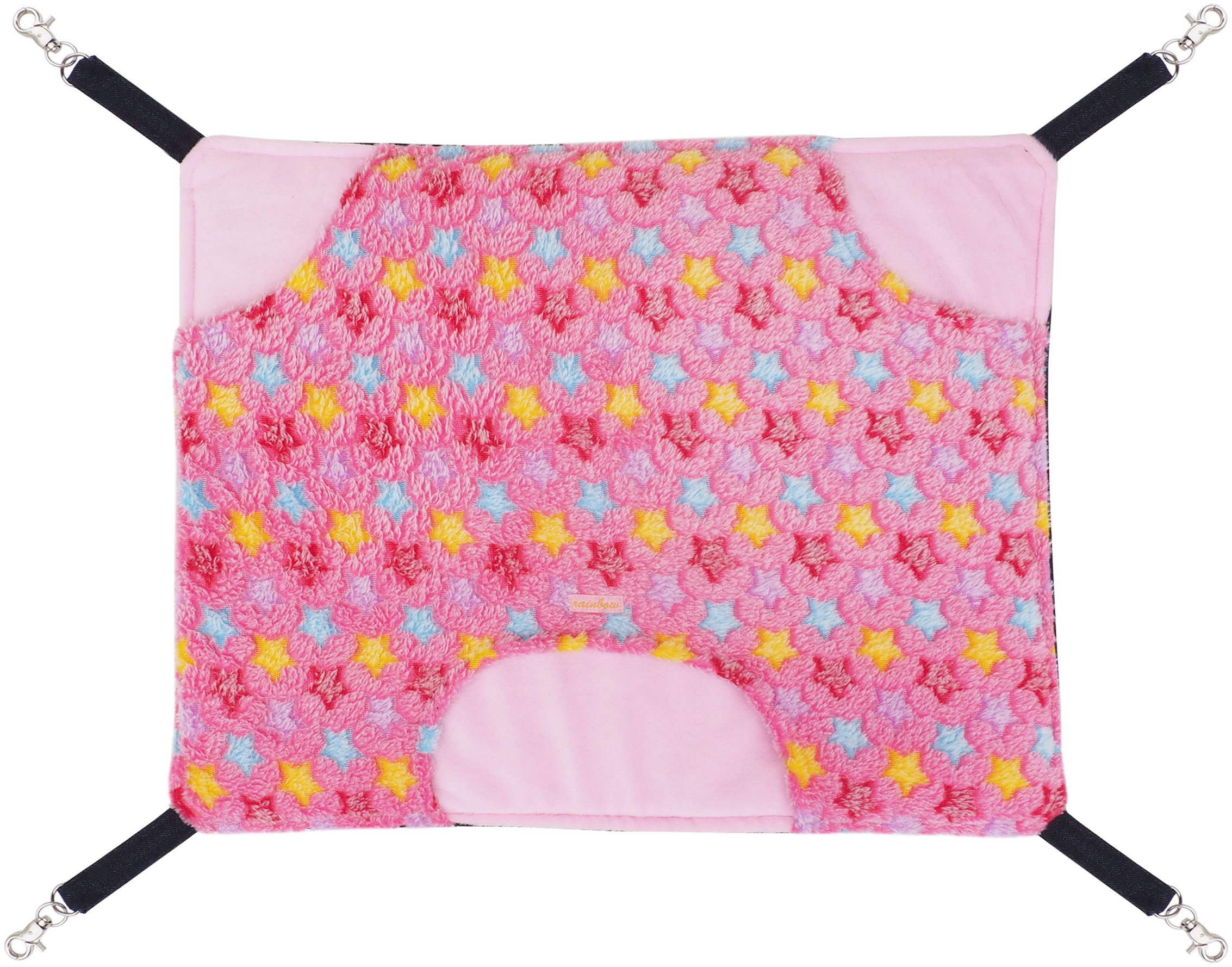 もこもこボアのスリーポケット星柄ピンク