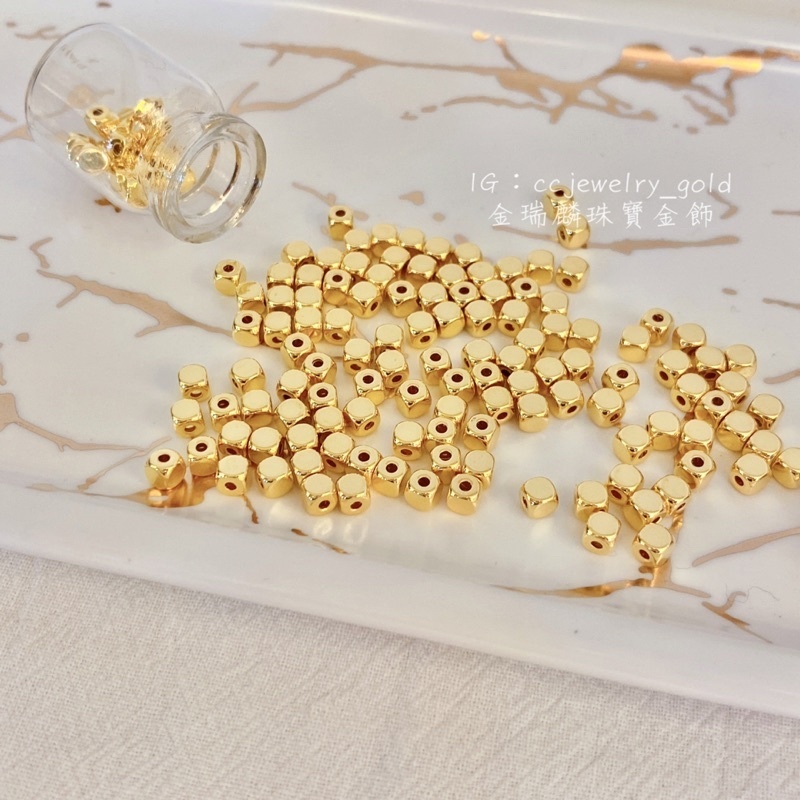 優惠特價《金瑞麟金飾》純金9999 黃金方糖黃金串珠黃金擺飾投資保值