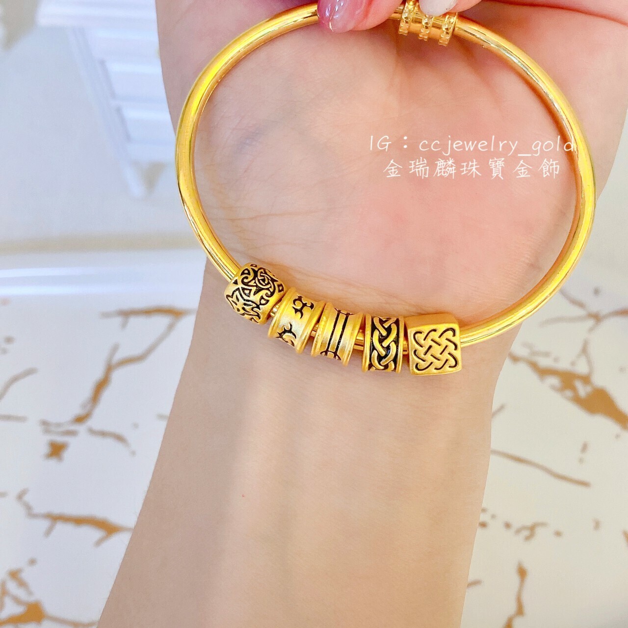 金瑞麟金飾》酷黑系列圖騰黃金穿孔配件純金9999 – 瑞麟銀樓(金瑞麟)