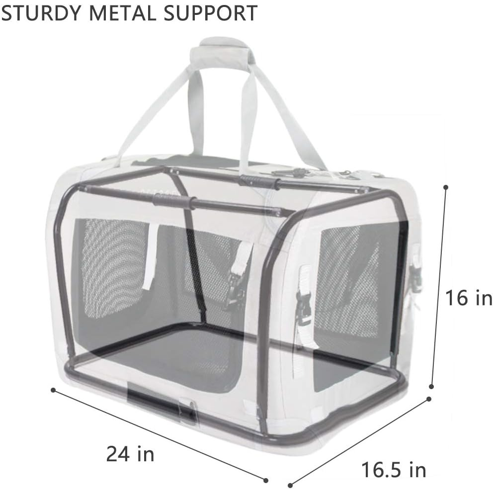 PETSEEK Extra Large Cat Carrier Blackmimi