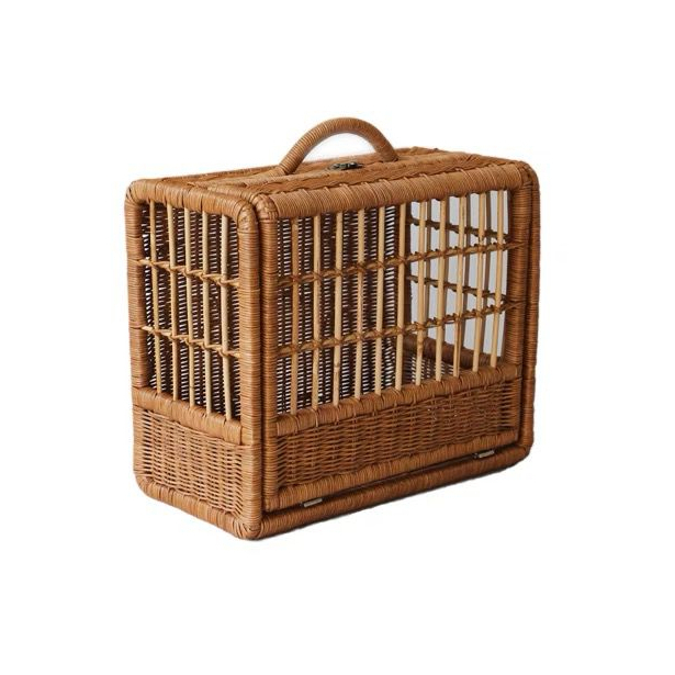 CATSCITY Rattan Pet Carrier Trolley Luggage