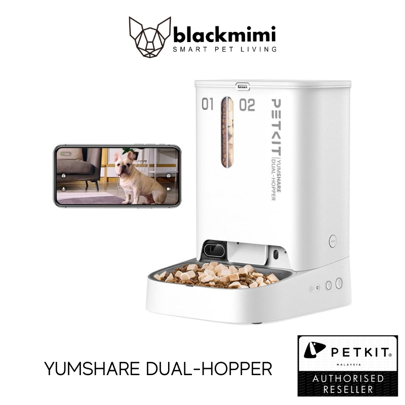 PETKIT Yumshare Dual-Hopper Automatic Cat Feeder – Blackmimi