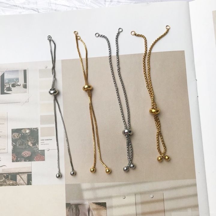 Ready to made/ DIY flexible boxchain slider bracelets