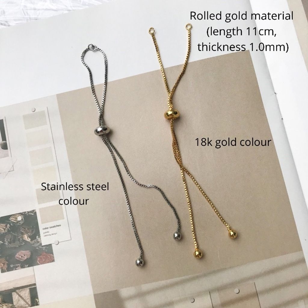 Ready to made/ DIY flexible boxchain slider bracelets 4