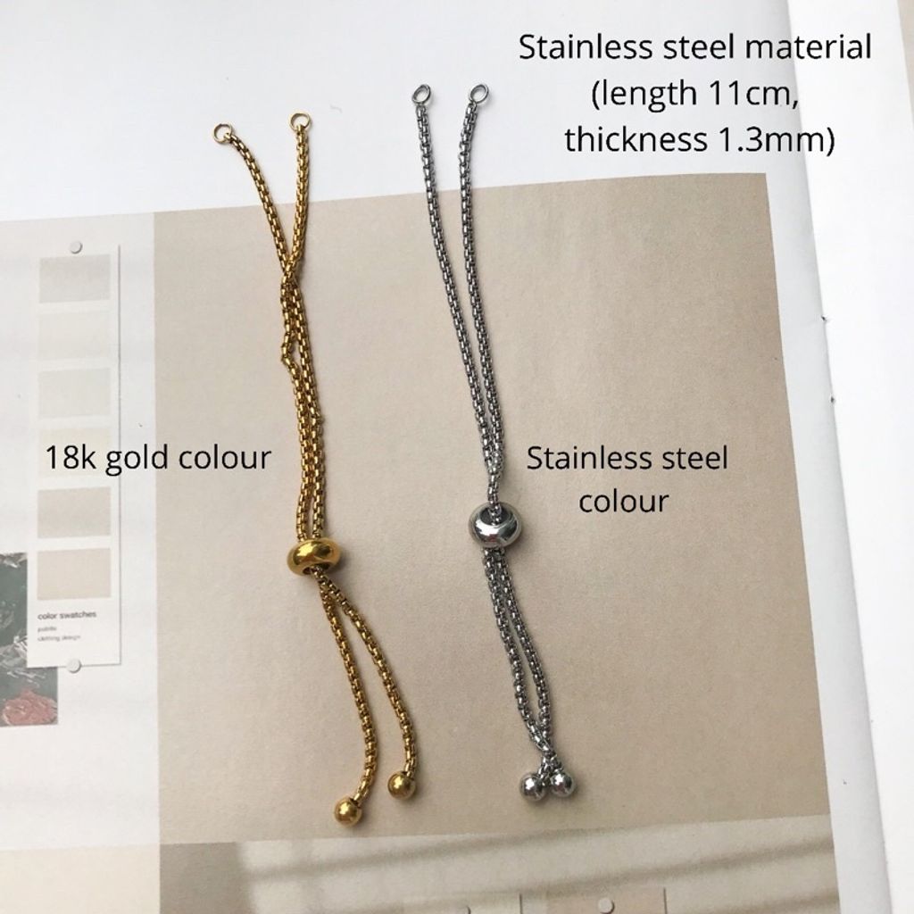 Ready to made/ DIY flexible boxchain slider bracelets 6