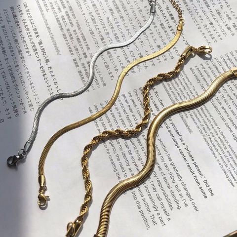 Stainless steel Snake chain Bracelet/ Stainless Steel/ Rope Chain Bracelet