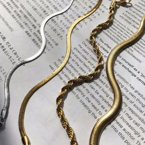 Stainless steel Snake chain Bracelet/ Stainless Steel/ Rope Chain Bracelet  2