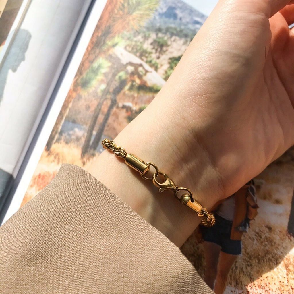 Stainless Steel - Rope Bracelet(18k Gold) 2