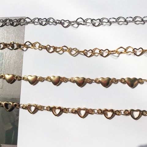 Anna Jewellery Handicraft - DIY Chain: Stainless steel Heart Shaped Chain