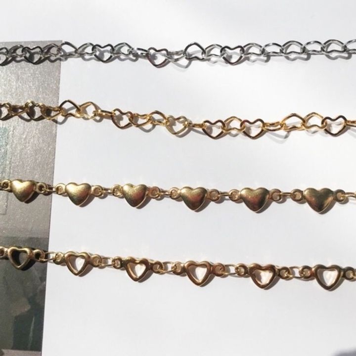 Anna Jewellery Handicraft - DIY Chain: Stainless steel Heart Shaped Chain